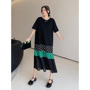 [웬디]스티치 배색 스커트 반팔 원피스 WP11886