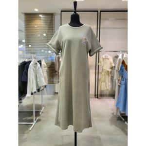 [르샵] 비트닉 자수 배색레터링 저지 원피스 (