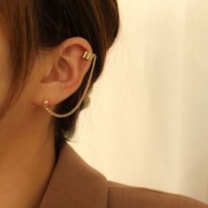 큐빅귀걸이 GGD 심플 투핀 라이닝 이어커프 귀찌 귀걸이