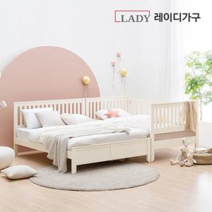 레이디가구 스칸딕 데일리 패밀리 원목침대 Q+DBSS_17cm 미니포