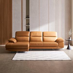 [다우닝] 카리브2 4인 카우치 전체 통가죽 소파