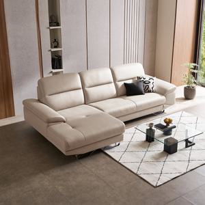 [다우닝] 카리브2 4인 카우치 전체 천연가죽 소파