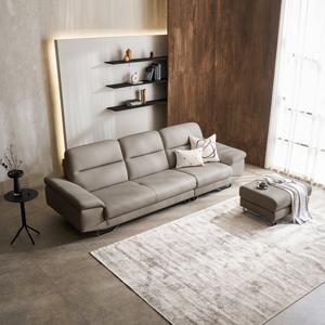 [다우닝] 카리브2 3.5인 전체 천연가죽 소파+스툴