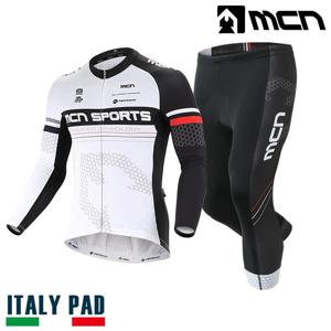 MCN 노멀크러쉬 긴팔+7부패드바지 자전거의류세트