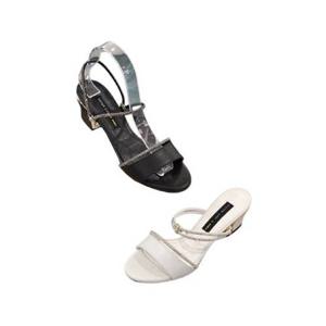 [세라] (2color) VICTOR CHOI 큐빅 스트랩 투웨이 뮬 샌들 (5cm)