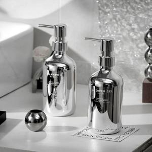 윈프라이스 크롬 미러 샴푸 샤워 리필 공병 디스펜서 500ml