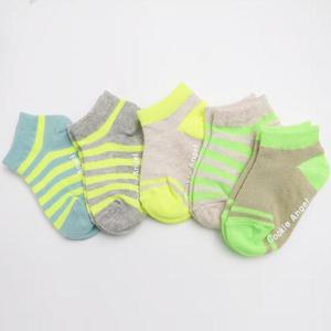 남아 형광 발목 양말 5족 노랑 연두 여름양말 초등생