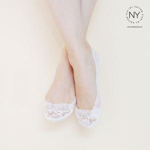 [NY코튼클럽] 여성 누드 레이스 실리콘 덧신 10족