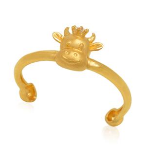 순금 돌팔찌 3.75g 24K [왕관 큐빅 소띠]