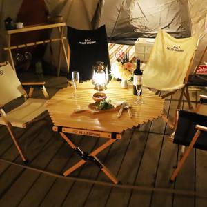 헬로그라운드 화룡점정 우드롤 높이조절 테이블 팔각