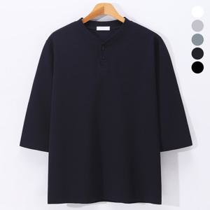 [후앙스] 시원한 엠보 헨리넥 7부 반팔 티셔츠 DRRT8503