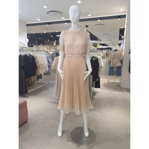 퍼프 소매 오간자 플리츠 원피스 GM6A0OP36