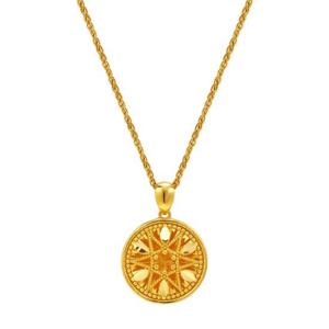 [한국금다이아몬드] 순금 목걸이 코인 스타 월계수 24K 18.75g 18K장식