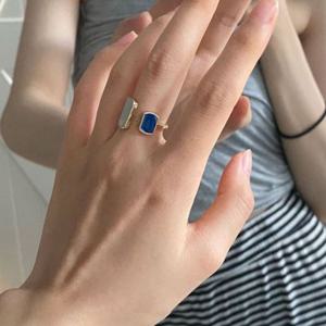 핑크비올라 / 비취 925 스털링 실버 패션 오픈 링 반지