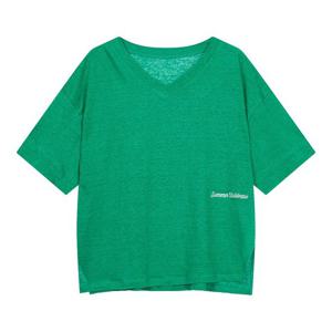 [보브]레터링브이넥린넨티셔츠7121240506Y