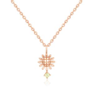 [비앤비골드] 14K 해바라기 페리도트 탄생화 목걸이 NPN31835