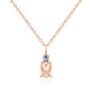 [비앤비골드] 18K 플라워 초롱꽃 토파즈 탄생화 목걸이 NPN31838