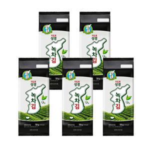 [성경김본사] 대용량 녹차 도시락김 50g(80매)x5봉 - 조각김