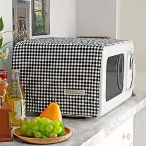 미드센추리 체크 전자레인지 커버/다용도 패브릭 먼지 덮개