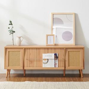 소티디자인 헤이즐 라탄 플랩도어 거실장 1500 (DIY+드릴)