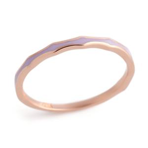 [비앤비골드] 14K 라벤더 에폭시 웨이브 반지 SRS32319