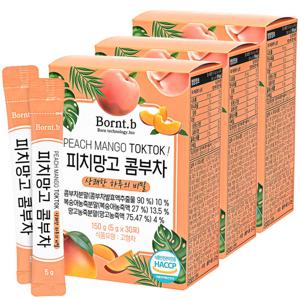 본트비 피치망고 콤부차 피치망고맛 분말 3박스