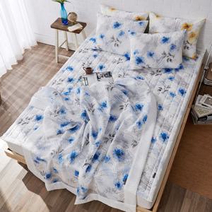 [라몬떼] 블루밍 시어서커 홑이불 베개커버 세트 SS