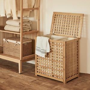 한샘 뱀부 빨래바구니 런드리 햄퍼 1칸