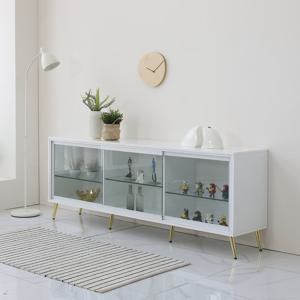 골드 슬라이드 1800 거실장 유리 미닫이 TV장