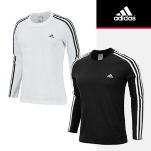 아디다스 우먼스 3S 롱슬리브 긴팔티(블랙 화이트)