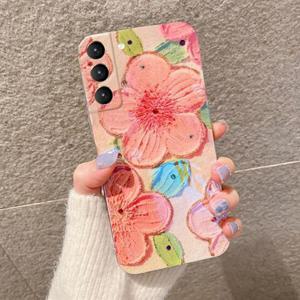 갤럭시S22 플러스 울트라 럭셔리 유화플라워 큐빅 실리콘 케이스