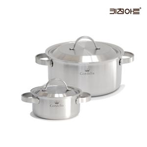 키친아트 코델리아 IH통5중 304스텐 냄비세트 2종H 양16+양24