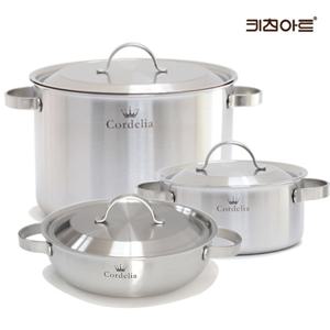 키친아트 코델리아 IH통5중 304스텐 냄비세트 3종H 양20+전24+곰28
