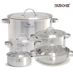 키친아트 코델리아 IH통5중 304스텐 냄비세트 5종C 편18+양20+24+전24+곰28