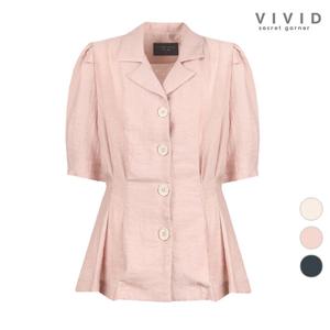 VIVID 여성 러블리 반팔 린넨 마자켓