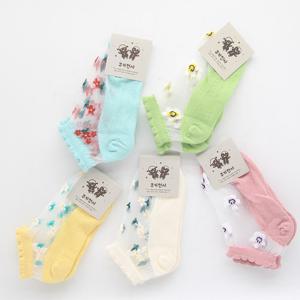 빅토 아동양말 시스루망사 발목 모노러블리 5켤레랜덤