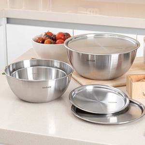 퀸센스 다담 스텐 믹싱볼 6P 세트 뚜껑쟁반겸용