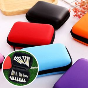 컬러풀 골프티 하드 케이스 휴대용 파우치 골프 용품 수납 가방