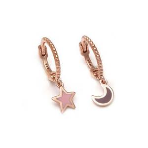 [비앤비골드] 14K 큐티 별 달 에폭시 링 귀걸이 세트 한쌍 JNE33286