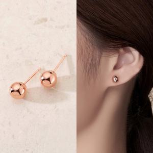 *설한정특가* [모아르] 14K 귀걸이 핀 침 금귀걸이 볼 귀걸이 5mm
