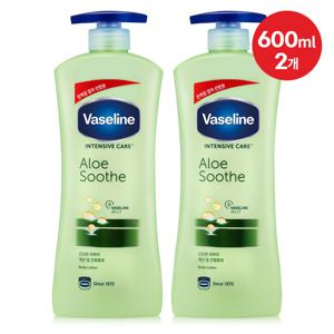 바세린 인텐시브 알로에 고보습 대용량 바디로션 600ml 2개