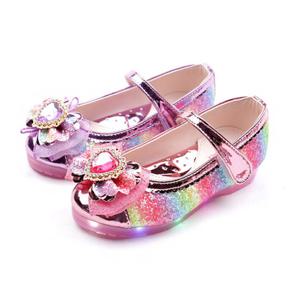 리틀쥬 하트 무지개 라이팅구두 LED 여아신발