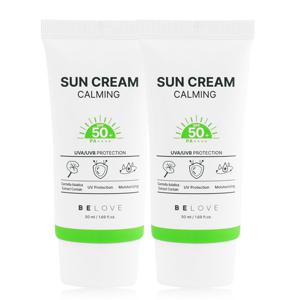 (1+ 1)비러브 카밍 선크림 50ml  SPF50+ PA++++ /순한 눈시림없는 자외선차단제 시카 선블록