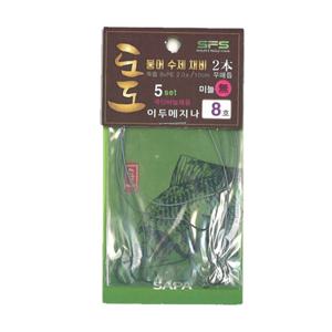 도도 붕어 수제 채비 이두메지나 8호 국산바늘 미늘無