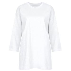 루즈핏 국산 슬럽 박스 7부 면티셔츠 DAI-WSH-1012-화이트