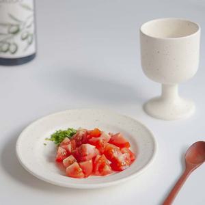 [국내생산] 니코트 히어 무광 와인잔+플레이트 세트 2P