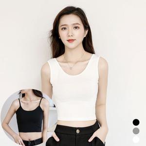 골지나시 끈 러닝 이너 크롭탑 URD 061