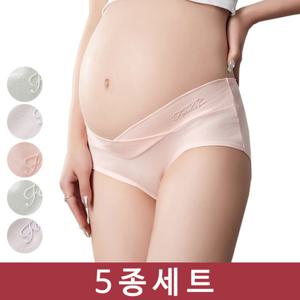 임산부 면 골반팬티 5종세트 빅사이즈 임부속옷 8828