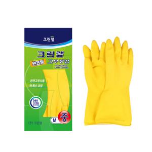 크린랩 면코팅 고무장갑 중 주방 다용도 식품 김장