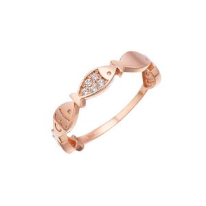 제이로사 18k 물고기 라인 반지